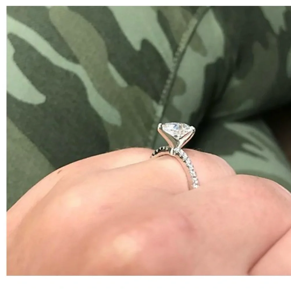 DIAMONIQUE ENGAGEMENT RING - Picture 2 of 5
